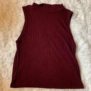 AE Maroon High-neck tank